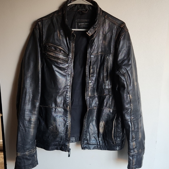 Rogue State Other - Rogue State Men's Distressed Black Leather Jacket Large